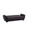 Homeroots 93" Black Microfiber Convertible Futon Sleeper Sofa And Toss Pillows With Storage 607071 - alternate 5
