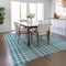 Homeroots 10' X 14' Teal Blue Ivory And Brown Plaid Washable Indoor Outdoor Area Rug 601523 - alternate 6