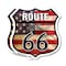 Signmission Route Us 66 Flag, 12 inch X 12 inch, Plastic Sign, 2PK SHI-P-2PACK-12-483 - alternate 1