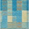 Homeroots 10' X 14' Teal Blue Orange And Sky Blue Striped Washable Indoor Outdoor Area Rug 613180 - alternate 6