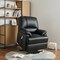 Homeroots 34" Black Faux Leather Power Massage Lift Assist Recliner 318865 - alternate 3