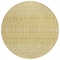 Homeroots 8' Gold Ivory And Taupe Round Tribal Washable Indoor Outdoor Area Rug 582622 - alternate 6
