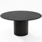 Homeroots 60" Black Solid Wood Pedestal Base Round Top Dining Table 721037 - alternate 1