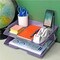 Acrimet Facility 2 Tier Letter Tray Side Load Letter Size Desktop File Organizer Plastic Purple 253.LO - alternate 3