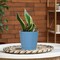 L&G Solutions 5.7 in. H X 6 in. W X 6 in. D X 6 in. D Resin Planter Blue PVH9106PBK - alternate 2
