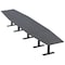 Skutchi Designs 18ft Conference Table With Power Unit | 18 Person Modular Hexagon Meeting Table | Harmony Series HAR-HEX.IR-48X216-T.BK-WA7949-NA - alternate 1