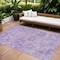 Homeroots 9' X 12' Lavender And Gray Damask Washable Indoor Outdoor Area Rug 603771 - alternate 1