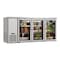Koolmore 72in Commercial Back Bar Cooler in Silver With Side Condenser and LED Lighting, 18 Cu. Ft Capacity KM-BC-3GD-SCSS - alternate 5