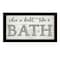 Homeroots When in Doubt Take a Bath Black Framed Print Bathroom Wall Art 415850 - alternate 1