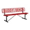 Leisure Craft 6' Personalized Standard Buddy Bench Bench With Back, Expanded Metal, Portable, Red PB6WBP-RED - alternate 1