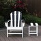 Newtechwood Atlantic Classic Curveback Zebra Plastic Outdoor Patio Adirondack Chair P022-898 - alternate 2