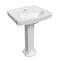 Whitehaus Collection 23 in Traditional Pedestal Sink with an Integrated Oval Bowl and Single Faucet Drilling B-LO914-LO915-1H - alternate 1