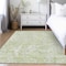 Homeroots 9' X 12' Artichoke Green And Fern Green Abstract Washable Indoor Outdoor Area Rug 588466 - alternate 6