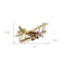 Homeroots 4" Yellow and Red Metal Hand Painted 1918 Yellow Curtiss JN-4 Model Airplane 489415 - alternate 4