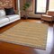 Homeroots 5' X 8' Pewter And Gold Striped Washable Indoor Outdoor Area Rug 610499 - alternate 6