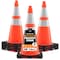 Xpose Safety Traffic Safety Cone, 28 in, PVC, Dual 6 in & 4 in Reflective Collar, DOT Approved, Orange, 8 pk OTC28-64-8-X - alternate 1