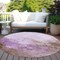 Homeroots 8' Lavender Brown And Ivory Round Abstract Washable Indoor Outdoor Area Rug 604799 - alternate 4