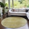 Homeroots 8' Gold And Wheat Round Abstract Washable Indoor Outdoor Area Rug 587640 - alternate 7