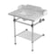 Kingston Brass 30-Inch Carrara Marble Console Sink with Acrylic Legs and Shelf, 8-Inch, 3-Hole LMS30MASQB1 - alternate 1