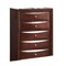 Homeroots 32" Espresso Solid Wood Five Drawer Chest 374165 - alternate 5