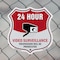 Signmission 24 Hour Surveillance Shield Sign Video S, 12 Inch X 12 Inch, Plastic Sign SHI-P-12-348 - alternate 3