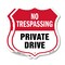 Signmission No Trespassing Shield Sign Private Drive, 6 inch X 6 inch, Plastic Sign, 2PK SHI-P-2PACK-6-408 - alternate 1