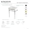 Kingston Brass 30" Ceramic Console Sink with Stainless Steel Legs, 8-Inch, 3-Hole, White/Brushed Brass KVPB30229W87 - alternate 2