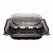 Karat Polypropylene Plastic Hinged Container, 9 x 9 x 3, Black/Clear, Plastic, 150PK FP-PHC99PP-1C - alternate 4