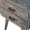 Homeroots 22" Gray Solid Wood Two Drawer Nightstand 651872 - alternate 5