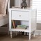 Baxton Studio Roni Modern White Wood 1-Drawer Nightstand with Scalloped Edges 256-14083-ZORO - alternate 6