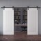 Sartodoors Double Barn Door 60x84 inches White Solid Core Modern Interior ROYAL9888DB-B-EMAL-6084 - alternate 1