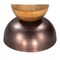 Homeroots 20" Bronze and Brown Iron and Solid Wood Round Pedestal End Table 556505 - alternate 6