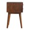 Homeroots 22" Brown Solid Wood Two Drawer Nightstand 651817 - alternate 4