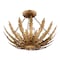 Vaxcel Ozette 18-in W Gold Semi Flush Mount Ceiling Light Fxiture with Leaf Motif C0319 - alternate 1