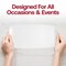 Smarty Had A Party 106 x 5 Solid White Flat Raised Edge Rectangular Disposable Plastic Plates 120 Plates, 120PK 9311WH-CASE - alternate 5