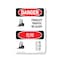 Signmission OSHA Danger Sign, 14" Height, Aluminum, Forklift Traffic Be Alert Bilingual, 1014-VC-1265 OS-DS-A-1014-VC-1265 - alternate 1