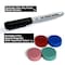Azar Displays Floating Whiteboard with Black Standoff Caps, Assorted Magnets and Marker Kit 900962-BLK-1PK - alternate 5