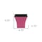 Homeroots 5in Hot Pink Recycled Plastic Indoor Outdoor Square Pot Planter 488326 - alternate 2
