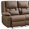 Homeroots 62in Brown Faux Leather Manual Reclining Loveseat With Storage and Toss Pillows 721195 - alternate 2