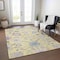 Homeroots 3' X 5' Yellow Lavender And Denim Blue Floral Washable Indoor Outdoor Area Rug 605343 - alternate 4