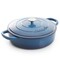 Crock-Pot Crock Pot Artisan Enameled 5 Qt Cast Iron Round Braiser Pan with Self Basting Lid in Sapphire Blue 111999.02 - alternate 1