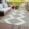 Homeroots 5' X 8' Ivory And Black Geometric Washable Indoor Outdoor Area Rug 598581 - alternate 8