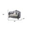 Homeroots 65in Gray And Platinum Silk Blend Loveseat and Toss Pillows 515745 - alternate 3
