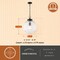 Vaxcel Linden 1-Light Matte Black Globe Pendant Light with Clear Ribbed Glass Shade Art Deco P0456 - alternate 8