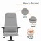 Leisuremod Nexa High Back Swivel Office Chair with Headrest and Nylon Base NO52GRF - alternate 6