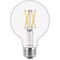 Signify Warm Glow 40W Equivalent Soft White G25 Medium Clear Dimmable LED Decorative Globe Light Bulb, 2PK 573345 - alternate 3