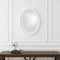 Homeroots Oval Mirror In A Glossy White Wood Frame 384179 - alternate 7