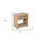 Homeroots 28" Beige Solid Wood Distressed One Drawer Nightstand 555400 - alternate 6