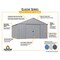 Arrow Classic 12 x 14 x 8 ft Blue Grey Steel Storage Shed CLG1214BG - alternate 9