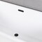 Kingston Brass 67" Acrylic Oval Double Ended Freestanding Tub with Drain, Glossy White/Matte Black VTDE673223C420 - alternate 5
